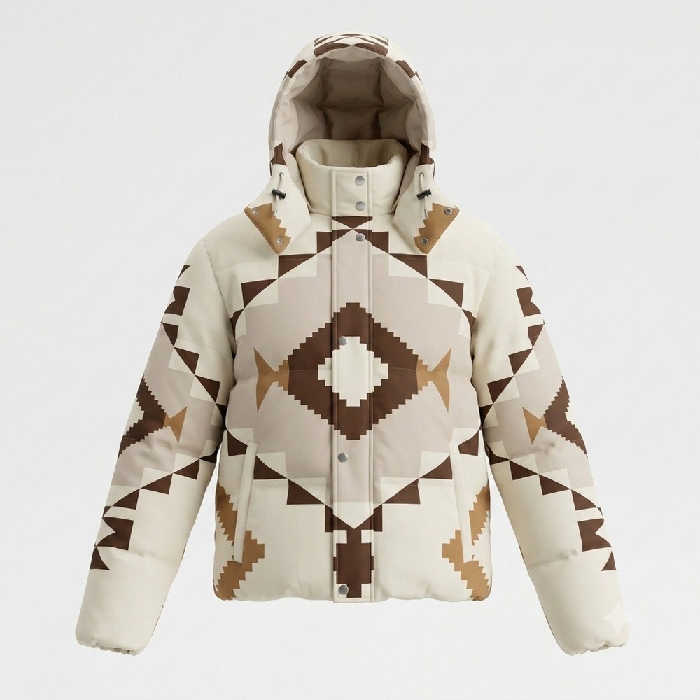 Polo Ralph Lauren Southwestern Aztec Puffer Jacket Size XS Men or M Women NWT